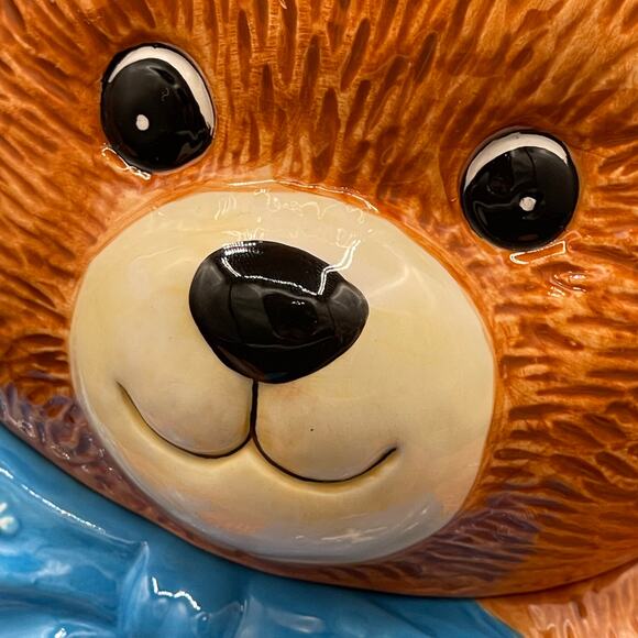 Pfaltzgraff Christmas Teddy Bear Cookie Jar - Picture 8 of 14